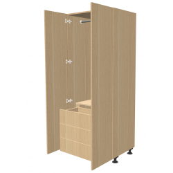 Wardrobe with drawers and hanging